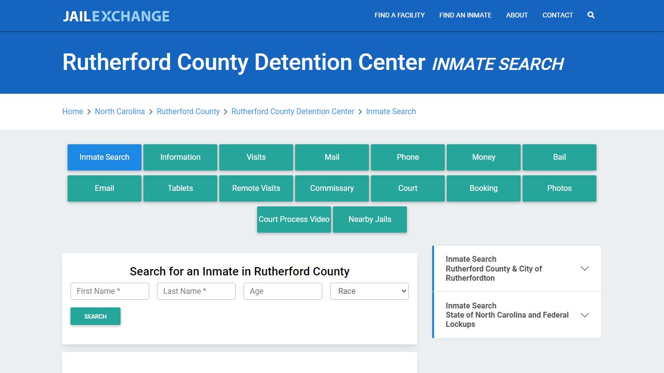 Rutherford County Detention Center Inmate Search - Jail Exchange