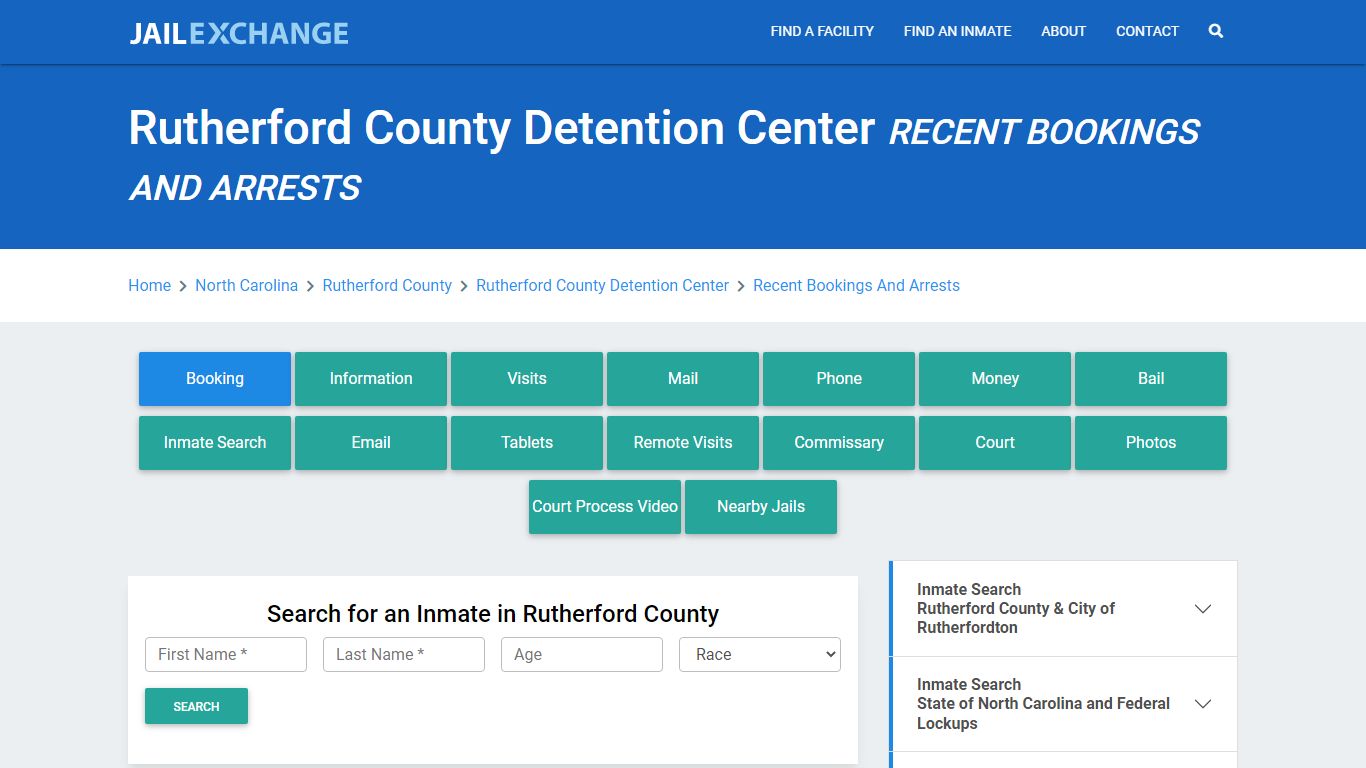 Rutherford County Detention Center Recent Bookings And Arrests